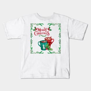 Merry Christmas Cozy Cups Kids T-Shirt